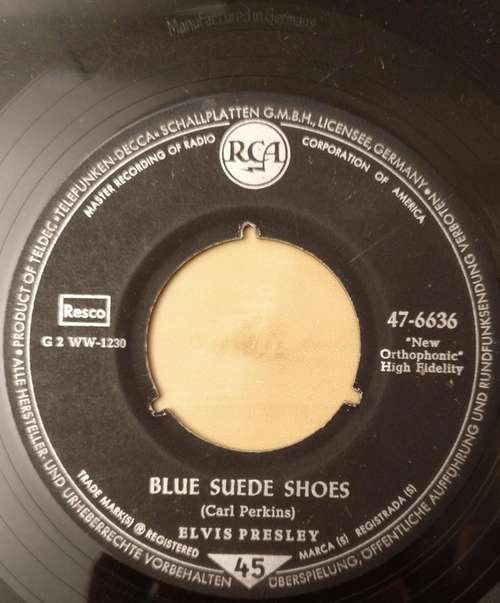 Cover Elvis Presley - Blue Suede Shoes / Tutti Frutti (7, Single) Schallplatten Ankauf