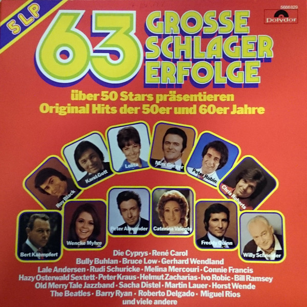 Cover Various - 63 Grosse Schlager Erfolge - Über 50 Stars Präsentieren Original Hits Der 50er Und 60er Jahre (Box + 5xLP, Comp) Schallplatten Ankauf