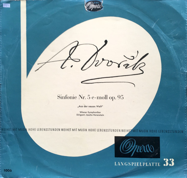 Cover Antonín Dvořák, Wiener Symphoniker - – Sinfonie Nr. 5 E-Moll, Op. 95 (Aus Der Neuen Welt) (LP, Mono) Schallplatten Ankauf