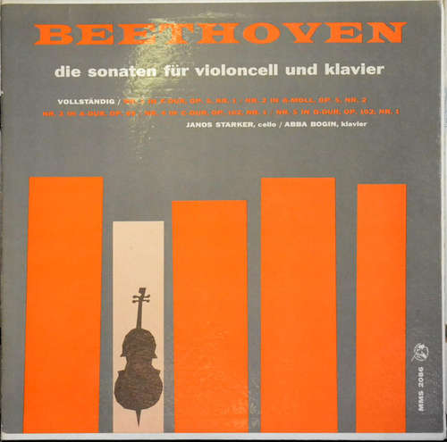 Cover Beethoven*, Janos Starker, Abba Bogin - Die Sonaten Für Violoncell Und Klavier, Vollständig (Complete) (2xLP, Mono, RE) Schallplatten Ankauf