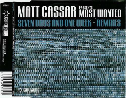 Cover Matt Cassar Presents Most Wanted (8) - Seven Days And One Week - Remixes (CD, Maxi) Schallplatten Ankauf