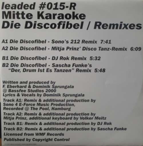 Cover Mitte Karaoke - Die Discofibel (Remixes) (12) Schallplatten Ankauf