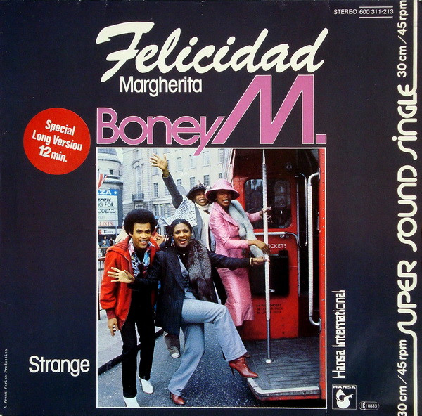Cover Boney M. - Felicidad (Margherita) (12, Sup) Schallplatten Ankauf