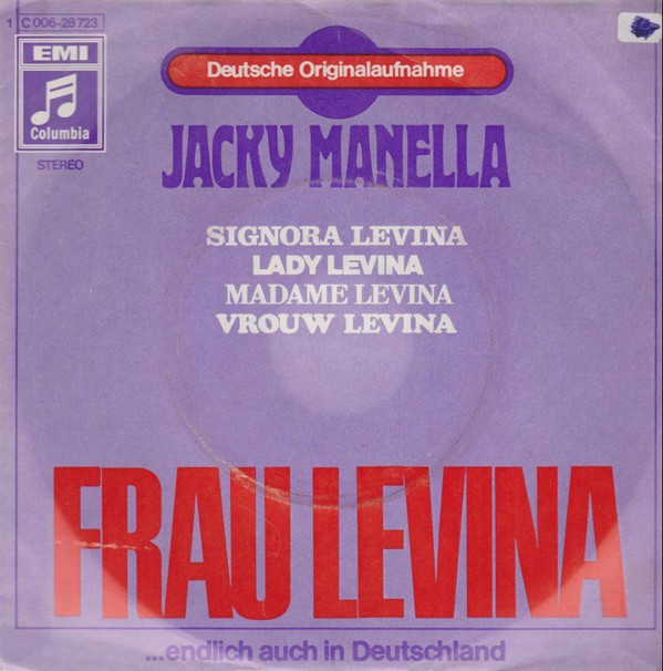 Cover Jacky Manella - Frau Levina (7, Single) Schallplatten Ankauf