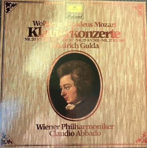 Cover Wolfgang Amadeus Mozart - Friedrich Gulda, Wiener Philharmoniker, Claudio Abbado - Klavierkonzerte Nr. 20 KV 466 Nr. 21 KV 467 Nr. 25 KV 503 Nr. 27 KV 595 (2xLP + Box, Comp) Schallplatten Ankauf