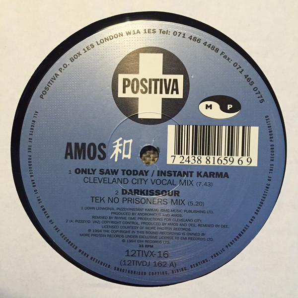 Cover Amos - Only Saw Today / Instant Karma (12) Schallplatten Ankauf