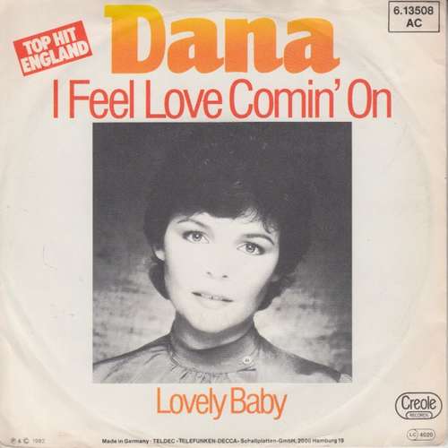 Cover Dana (9) - I Feel Love Comin' On (7, Single, Promo) Schallplatten Ankauf
