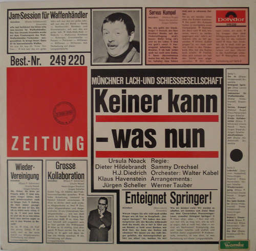 Cover Münchner Lach- Und Schießgesellschaft - Keiner Kann-Was Nun (LP, Album) Schallplatten Ankauf