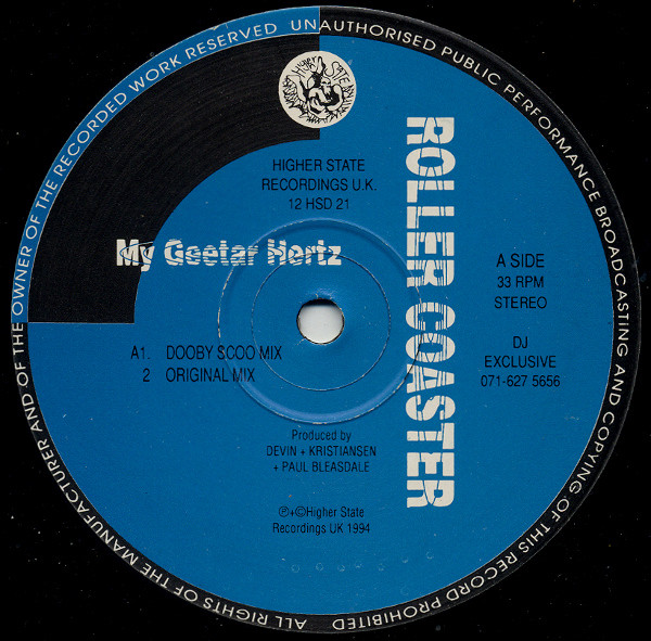 Cover Roller Coaster - My Geetar Hertz (12) Schallplatten Ankauf