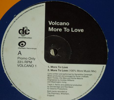 Cover Volcano - More To Love (12, Promo) Schallplatten Ankauf