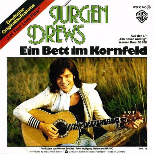 Cover Jürgen Drews - Ein Bett Im Kornfeld (7, Single) Schallplatten Ankauf
