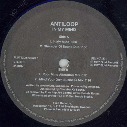 Cover Antiloop - In My Mind (12) Schallplatten Ankauf