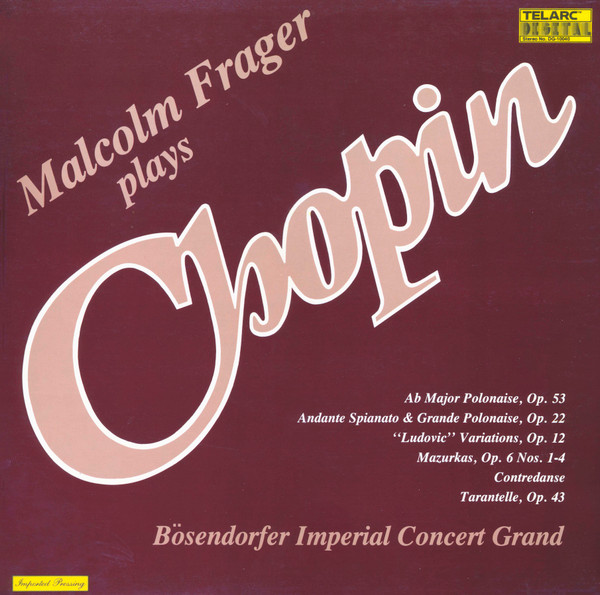 Cover Malcolm Frager, Chopin* - Malcolm Frager Plays Chopin (LP, Album, Gat) Schallplatten Ankauf