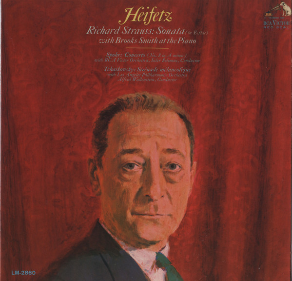 Cover Jascha Heifetz, Richard Strauss, Louis Spohr, Pyotr Ilyich Tchaikovsky - Sonata (in E-flat) (LP, Mono) Schallplatten Ankauf