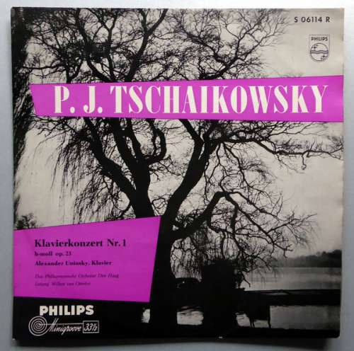 Cover Alexander Uninsky, The Hague Philharmonic, Willem Van Otterloo - P. I. Tschaikowsky, Klavierkonzert Nr.1 B-moll Op. 23 (10, Album) Schallplatten Ankauf