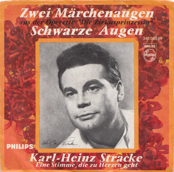 Cover Karl-Heinz Stracke - Zwei Märchenaugen / Schwarze Augen (7, Mono) Schallplatten Ankauf