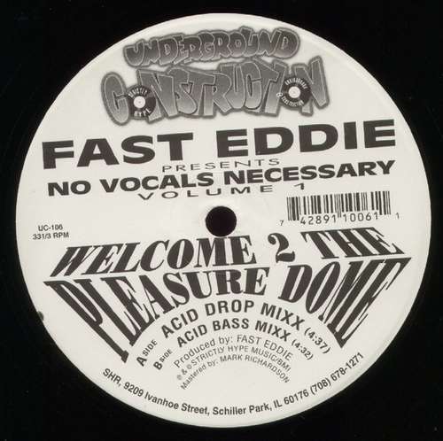 Cover Fast Eddie* - No Vocals Necessary Volume 1 (12) Schallplatten Ankauf