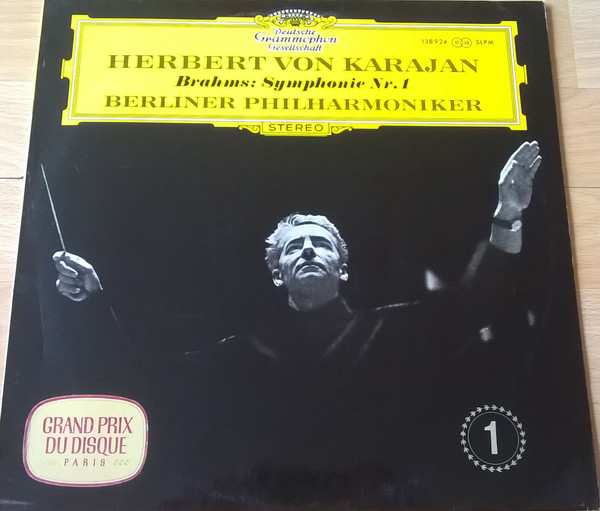Cover Brahms*, Herbert von Karajan, Berliner Philharmoniker - Symphonie Nr. 1 C-Moll Op. 68 (LP, RP) Schallplatten Ankauf