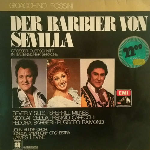 Cover Gioacchino Rossini - Der Barbier Von Sevilla - Großer Querschnitt In Italienischer Sprache (LP, Quad) Schallplatten Ankauf