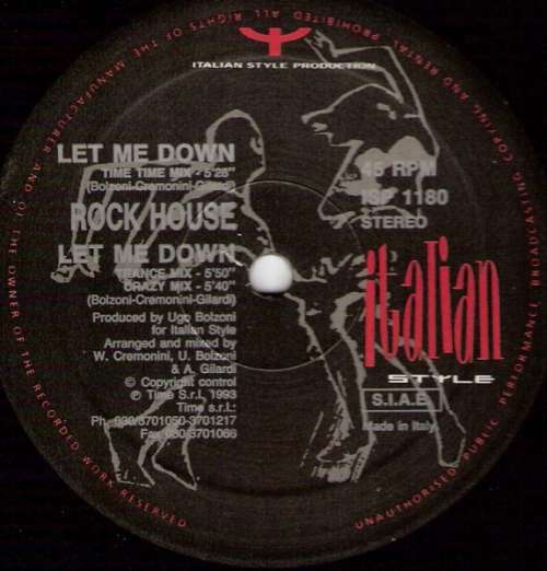 Cover Rock House - Let Me Down (12) Schallplatten Ankauf