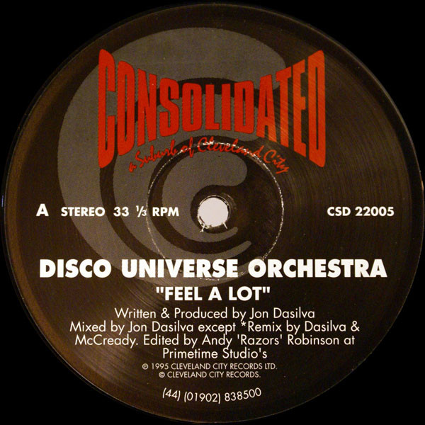 Cover Disco Universe Orchestra - Feel A Lot / Jack Me (12) Schallplatten Ankauf