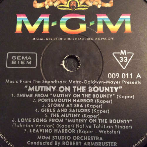Cover Bronislau Kaper* - Mutiny On The Bounty (LP, Album, Dlx + Box, Mono) Schallplatten Ankauf