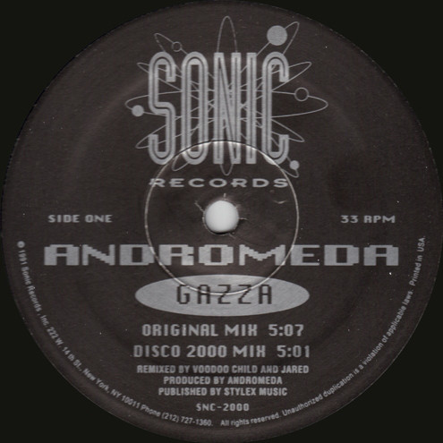 Cover Andromeda - Gazza (12) Schallplatten Ankauf