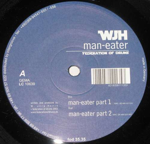 Cover WJH* - Man-Eater (12) Schallplatten Ankauf