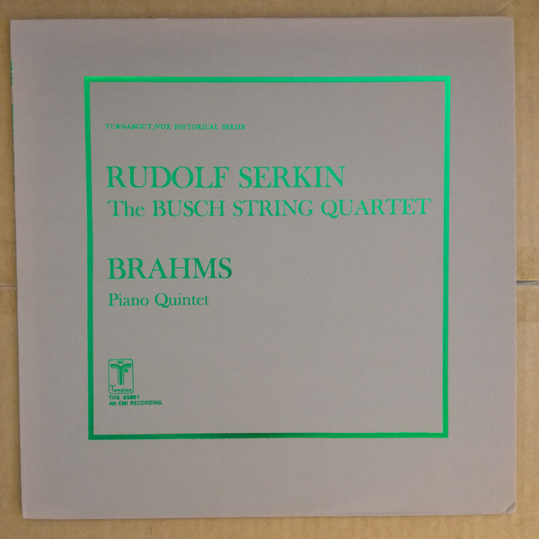 Bild Brahms*, Rudolf Serkin, The Busch String Quartet* - Piano Quintet (LP, Album) Schallplatten Ankauf