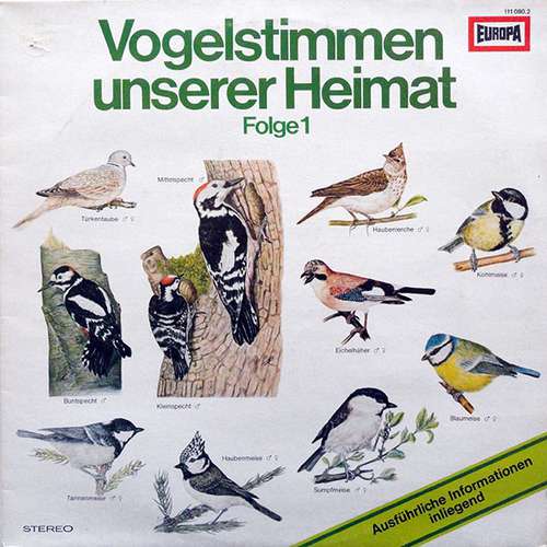 Cover Bernd Eggert - Vogelstimmen Unserer Heimat Folge 1 (LP, RP) Schallplatten Ankauf