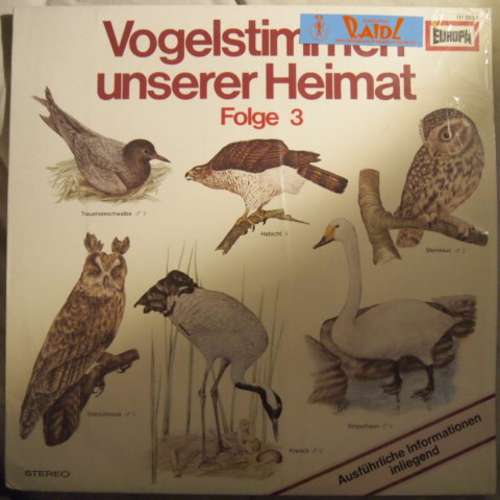 Cover Bernd Eggert - Vogelstimmen Unserer Heimat Folge 3 (LP) Schallplatten Ankauf