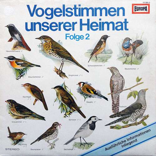 Cover Bernd Eggert - Vogelstimmen Unserer Heimat Folge 2 (LP, RP) Schallplatten Ankauf