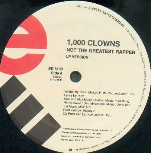 Cover 1,000 Clowns* - Not The Greatest Rapper (12, Promo) Schallplatten Ankauf