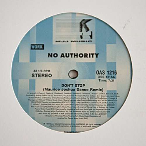 Cover No Authority - Don't Stop (12, Promo) Schallplatten Ankauf