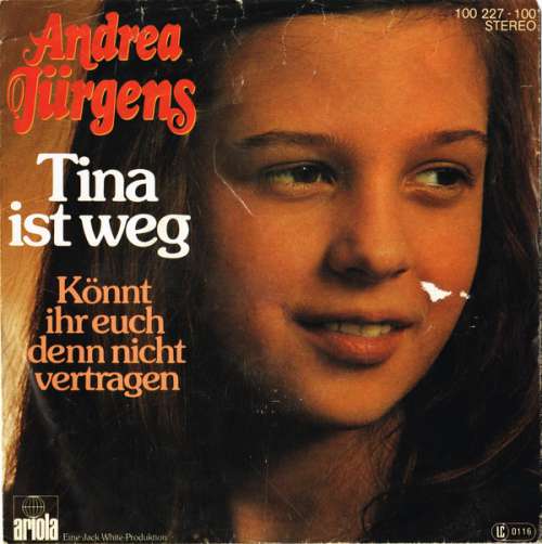 Cover Andrea Jürgens - Tina Ist Weg (7, Single) Schallplatten Ankauf
