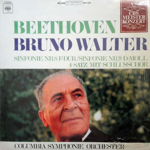 Cover Beethoven*, Bruno Walter, Columbia Symphonie Orchester* - Sinfonie Nr. 8 F-Dur / Sinfonie Nr. 9 D-Moll - 4.Satz Mit Schlusschor (LP) Schallplatten Ankauf