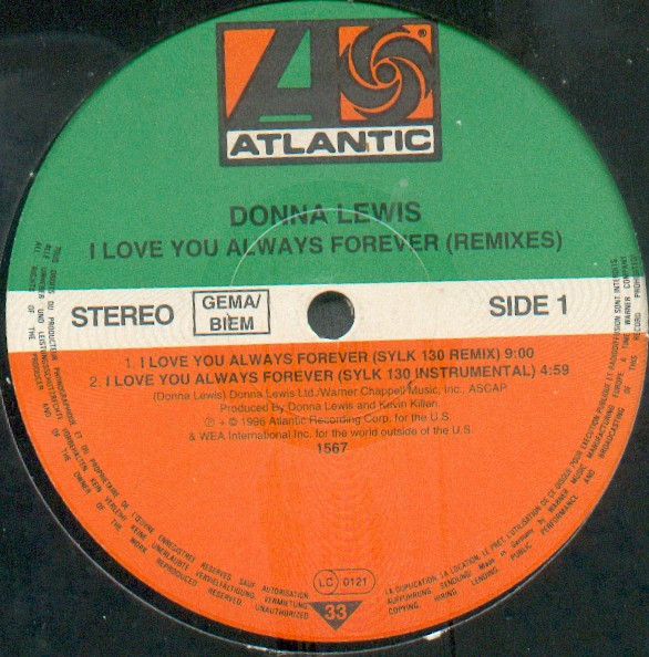 Cover Donna Lewis - I Love You Always Forever (Remixes) (12) Schallplatten Ankauf