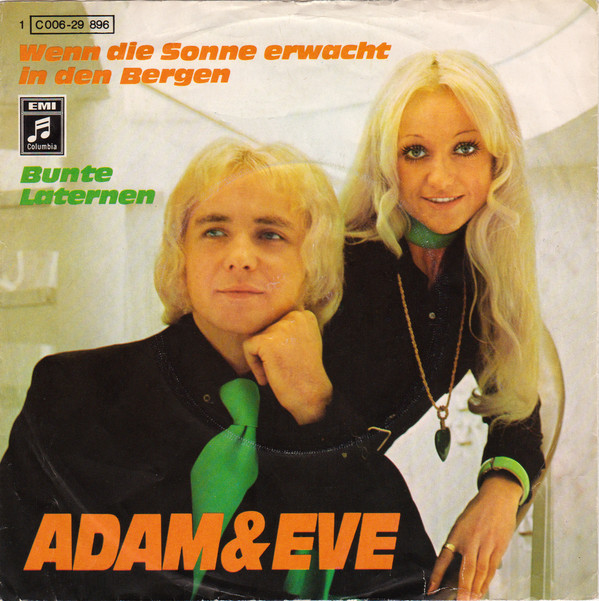 Cover Adam & Eve (6) - Wenn Die Sonne Erwacht In Den Bergen / Bunte Laternen (7, Single, Ad2) Schallplatten Ankauf