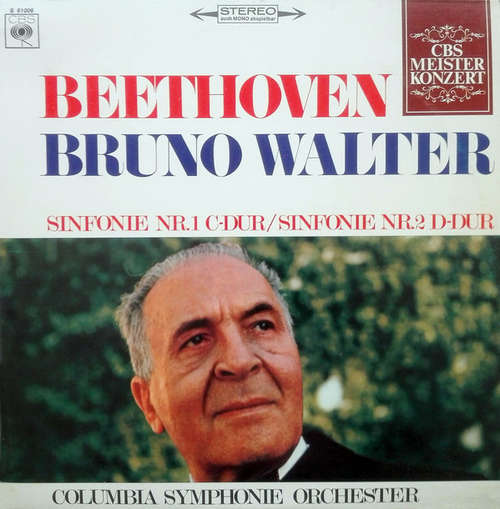 Cover Beethoven*, Bruno Walter, Columbia Symphonie Orchester* - Sinfonie Nr. 1 C-Dur / Sinfonie Nr. 2 D-Dur (LP) Schallplatten Ankauf