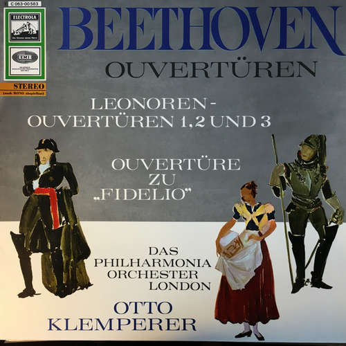 Cover Otto Klemperer, Philharmonia Orchestra - Beethoven Ouverturen Leonoren-Ouvertüren 1, 2 Und 3 Ouvertüre Zu Fidelio (LP) Schallplatten Ankauf
