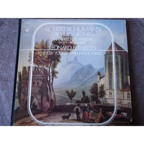 Cover Robert Schumann, Leonard Bernstein, New York Philharmoniker* - Die Vier Sinfonien, Manfred Ouverture Original Orchestrierung (3xLP, box) Schallplatten Ankauf