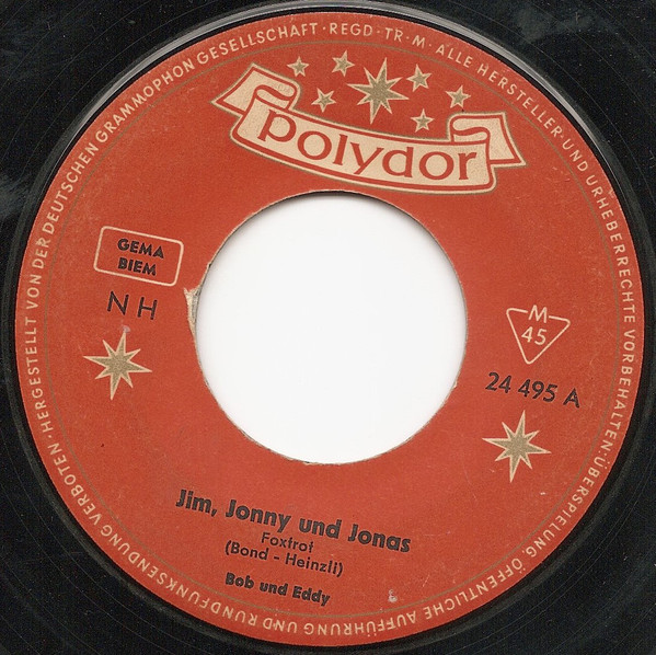 Cover Bob Und Eddy - Jim, Jonny Und Jonas / Buh - Huh (7, Single, Mono) Schallplatten Ankauf