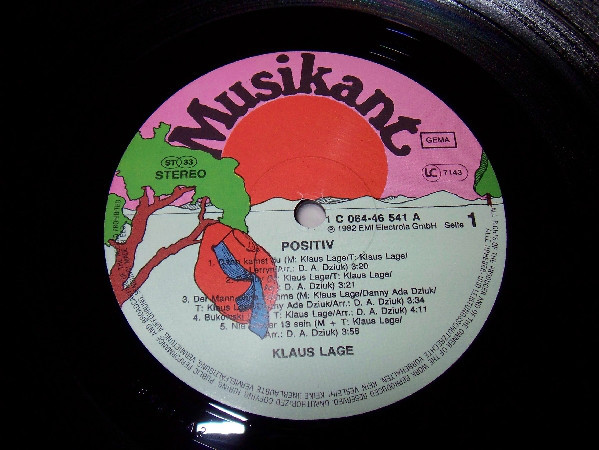 Cover zu Klaus Lage - Positiv (LP, Album) Schallplatten Ankauf