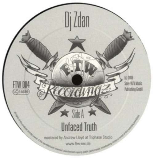 Cover DJ Zdan - Unfaced Truth / Frühling 2007 (12) Schallplatten Ankauf