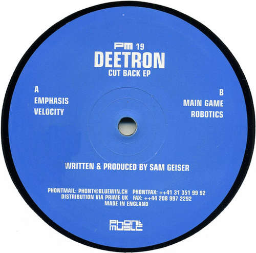 Cover Deetron - Cut Back EP (12, EP) Schallplatten Ankauf