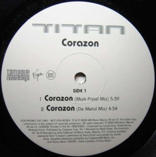 Cover Titan - Corazon (12, Promo) Schallplatten Ankauf