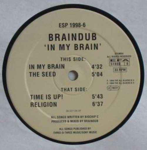Cover Braindub - In My Brain (12) Schallplatten Ankauf