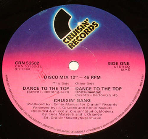 Cover Cruisin' Gang - Dance To The Top (12) Schallplatten Ankauf