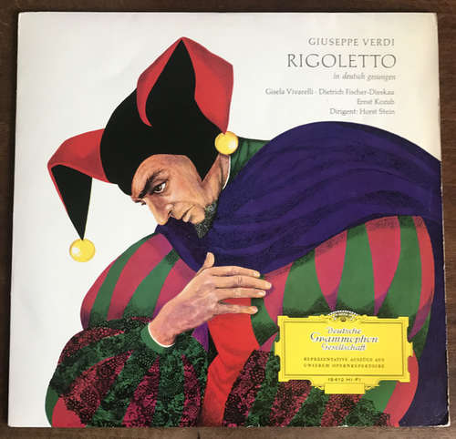 Cover Giuseppe Verdi – Gisela Vivarelli, Ernst Kozub, Dietrich Fischer-Dieskau - Rigoletto (Querschnitt in deutscher Sprache) (LP, Mono) Schallplatten Ankauf
