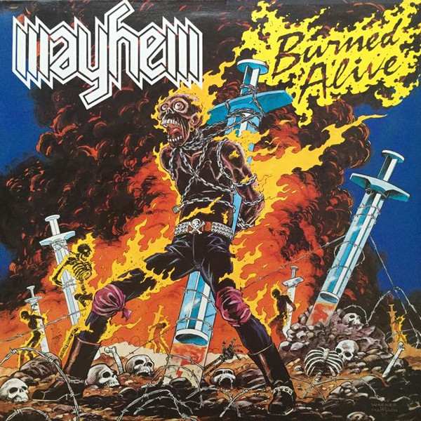 Cover Mayhem (5) - Burned Alive (LP, Album) Schallplatten Ankauf